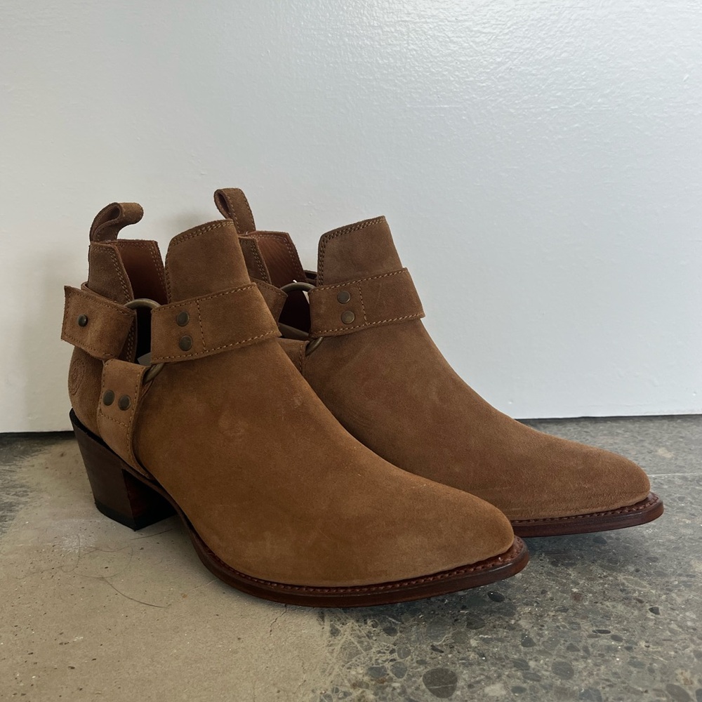 Ranch Road Azalea Harness Brown Suede Boots